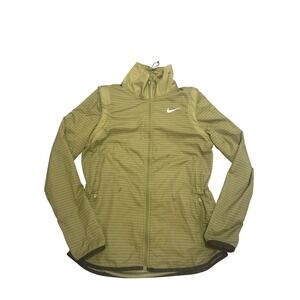 Nike Golf Jacket Women's S Striped Full Zip‎ Lightweight Olive Green Activewear